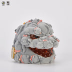 OFFART X Horiren Red Flame Hundred Cats Mini Fortune Head Statue -Flocked version