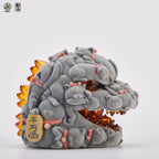 OFFART X Horiren Red Flame Hundred Cats Mini Fortune Head Statue -Flocked version