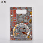 OFFART X Horiren Red Flame Hundred Cats Mini Fortune Head Statue -Flocked version