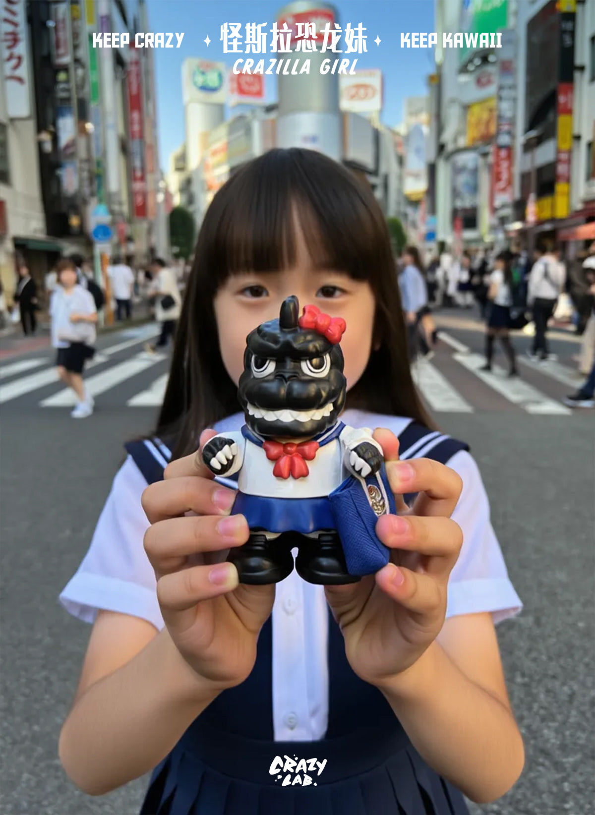 James Lee -  Mini Crazilla Girl Original Designer Cute Monster Trend Toy Figurine