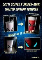 Cotti Coffee X Spider-Man Ice Coffee Stainless Steel Tumbler