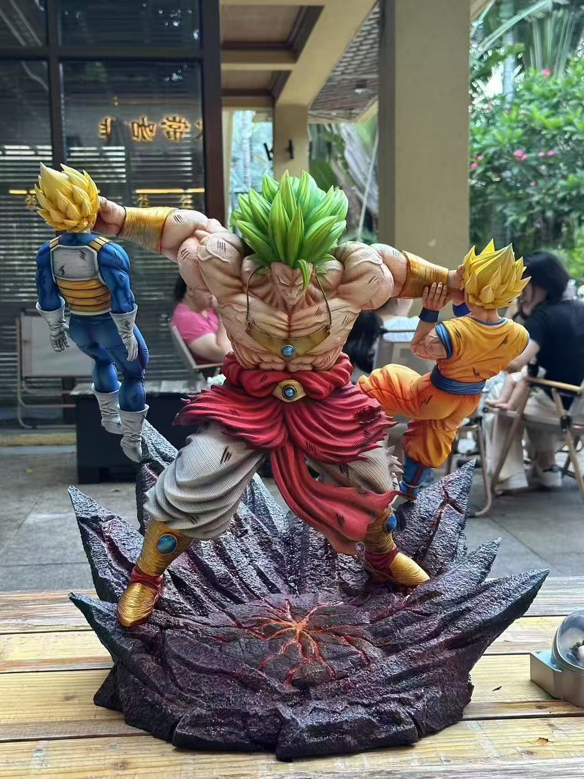 Billion Beast DBZ Broly Vs Vegeta & Goku Resin Statue