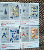 Bandai Mini SHF 1.0 Dragonball Goku Trunks Vegeta Gohan Set of 4