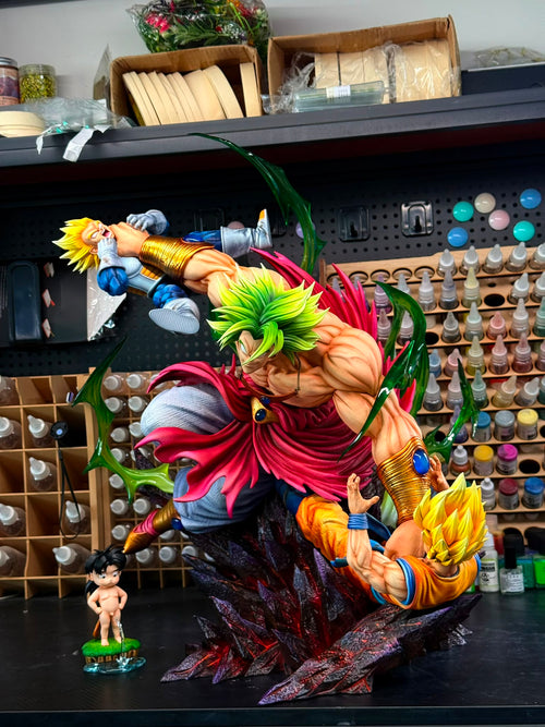 Billion Beast Studio Broly Vs Goku & Vegeta Resin Statue Diorama (pre-order)