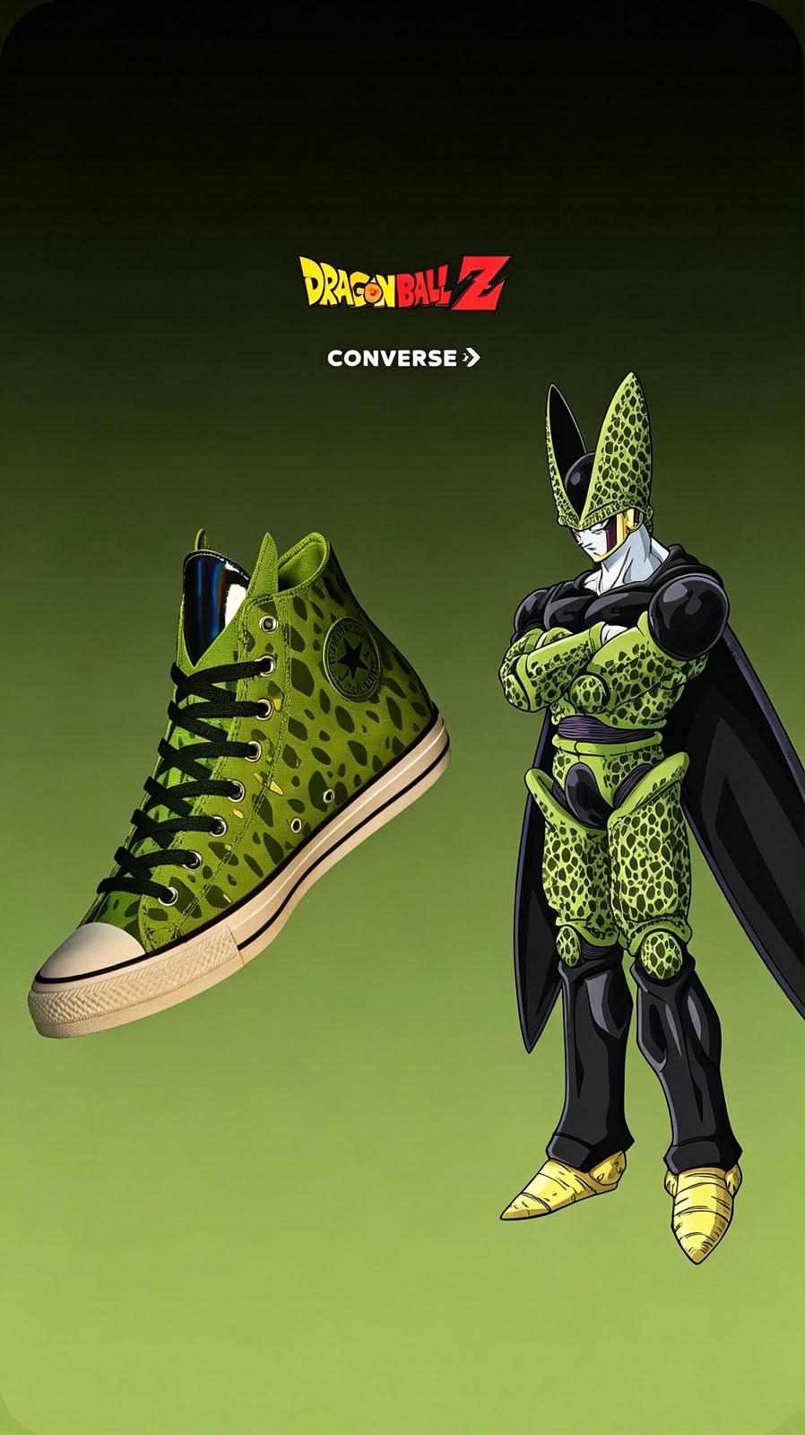 Converse X Dragonball Z Perfect Cell Chuck Taylor All Star High Top