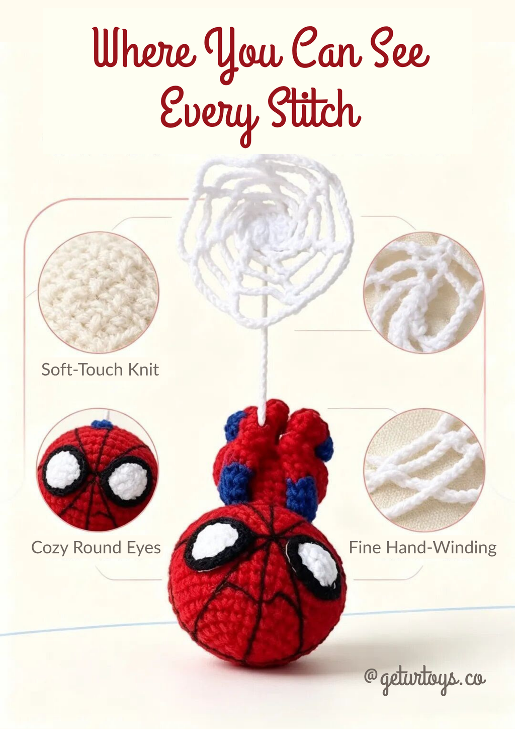 Custom-Handmade Spider-Man Wool Plush