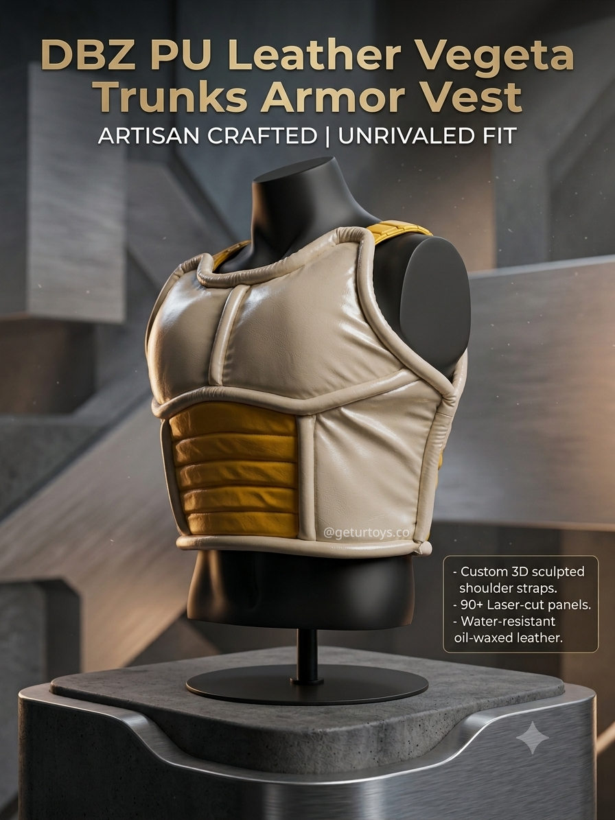 DBZ PU Leather Vegeta Trunks Armor Vest For Dragonball Coser