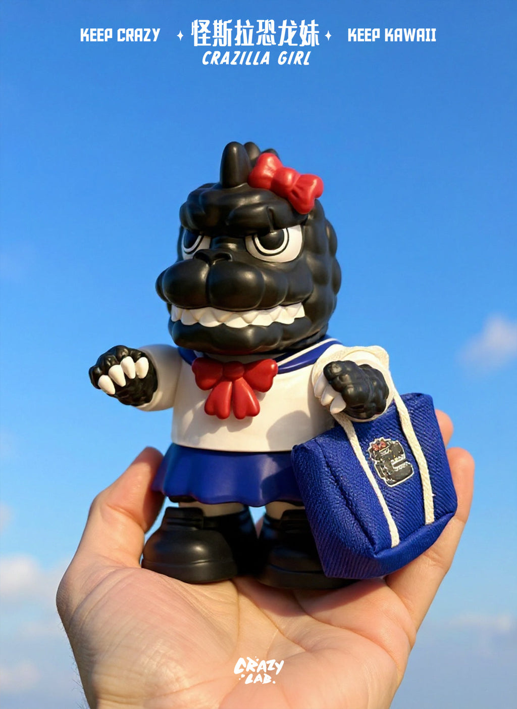 James Lee -  Mini Crazilla Girl Original Designer Cute Monster Trend Toy Figurine