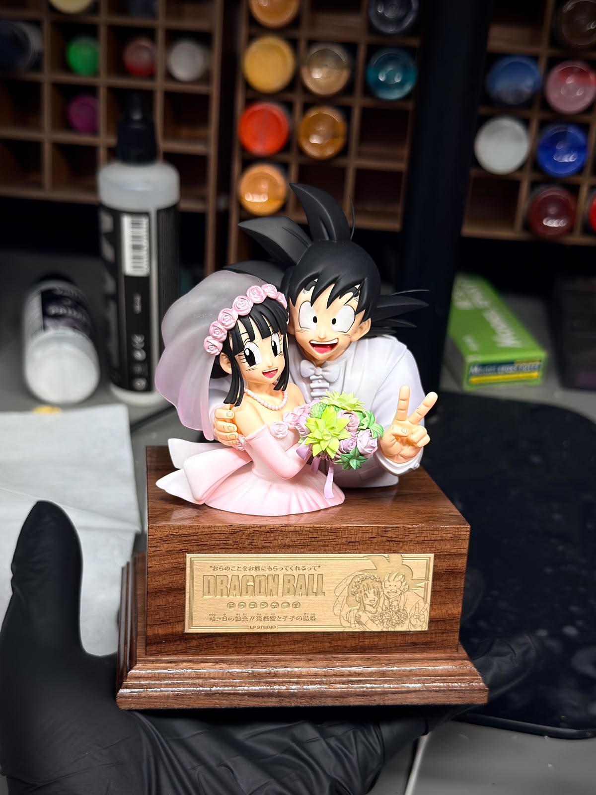 LP Studio DBZ Goku & Chi Chi Wedding Resin Bust Statue (pre-order)