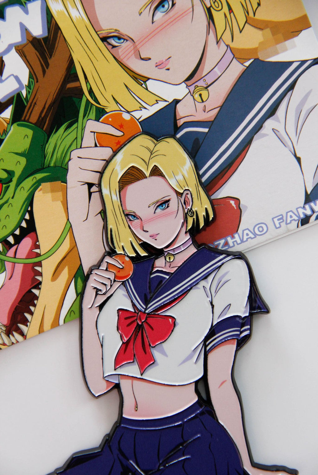 Old Zhao Studio DBZ JK School Girl Android 18 Fridge Magnet Bottle Opener