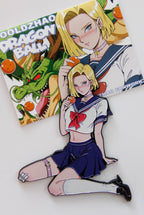 Old Zhao Studio DBZ JK School Girl Android 18 Fridge Magnet Bottle Opener
