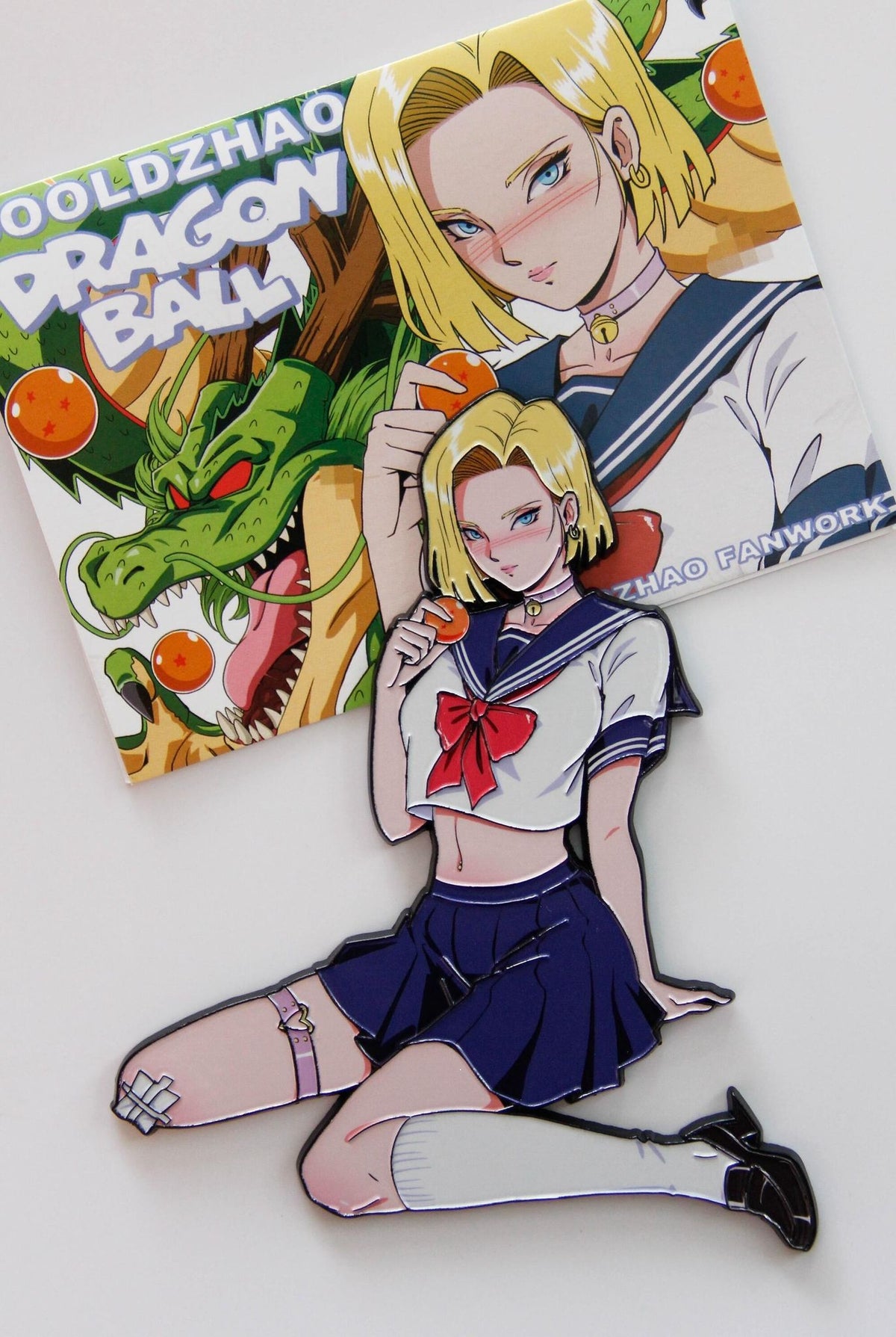 Old Zhao Studio DBZ JK School Girl Android 18 Fridge Magnet Bottle Opener