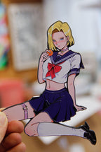 Old Zhao Studio DBZ JK School Girl Android 18 Fridge Magnet Bottle Opener