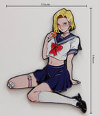 Old Zhao Studio DBZ JK School Girl Android 18 Fridge Magnet Bottle Opener