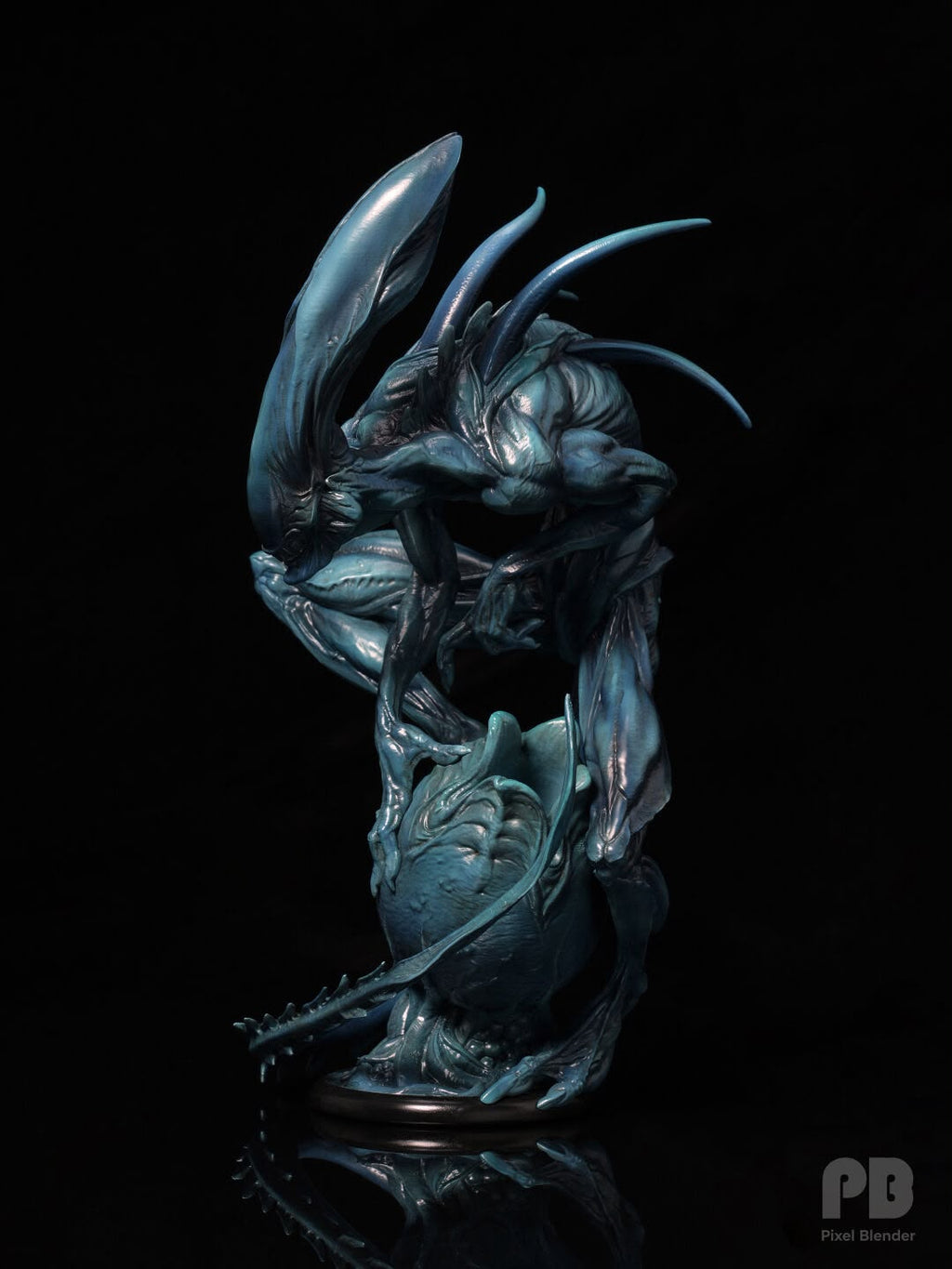 Pixel Blender Studio Alien Pen Resin Holder