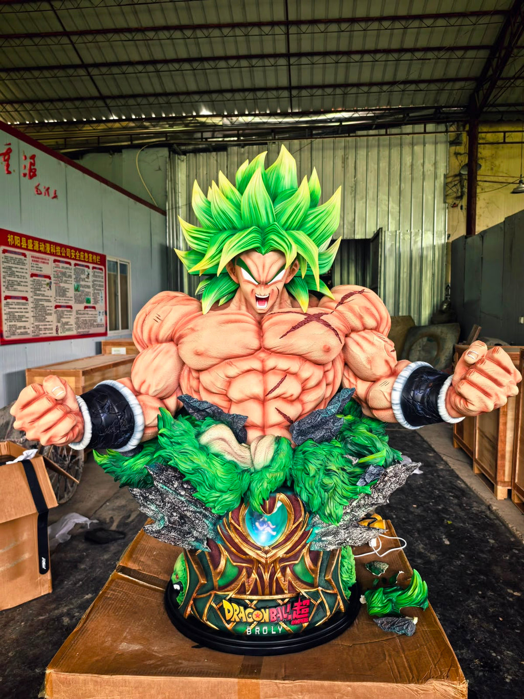 Sea Level Life-Sized Powering Up Broly Resin Statue (pre-order)