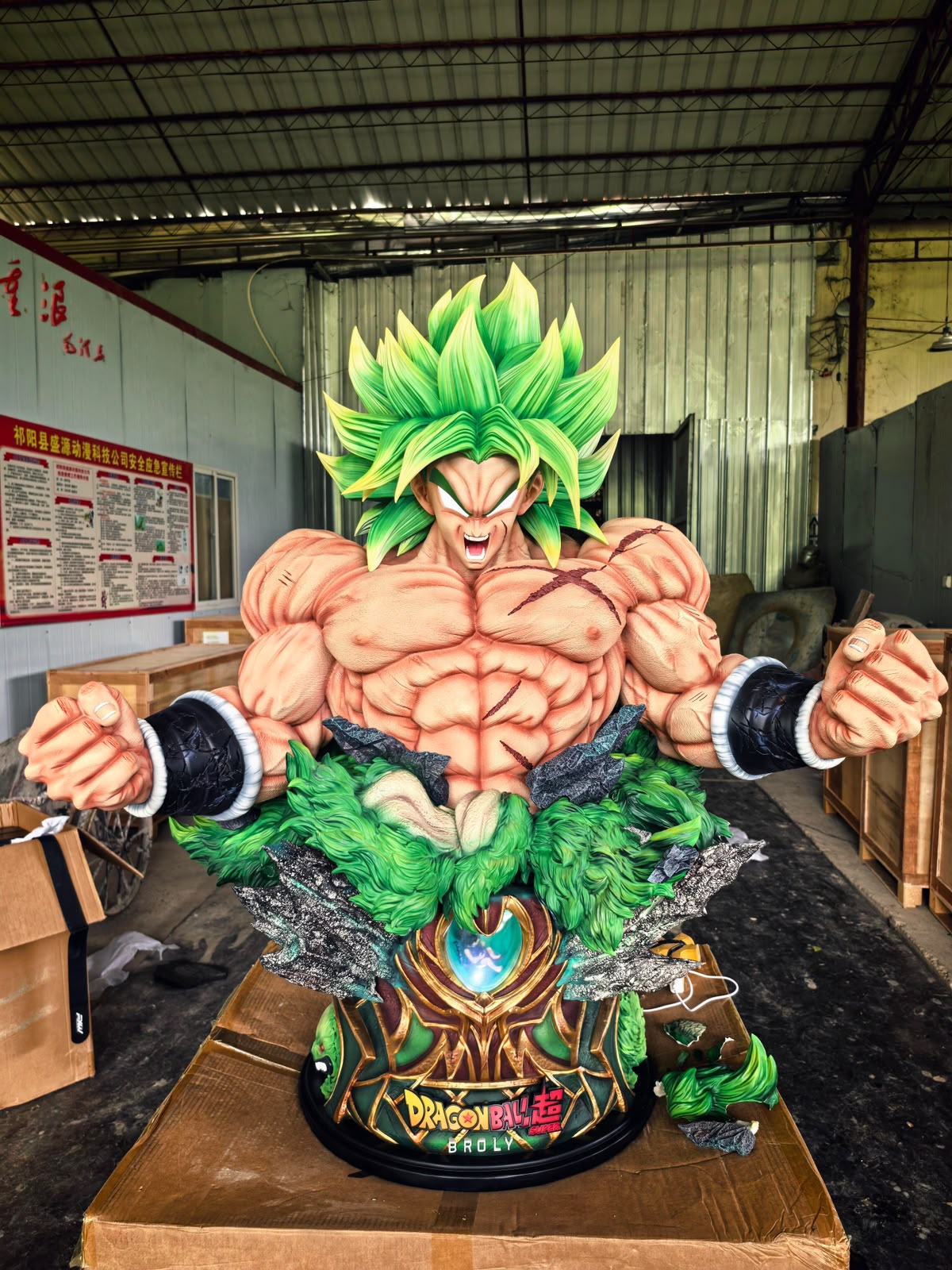 Sea Level Life-Sized Powering Up Broly Resin Statue (pre-order)
