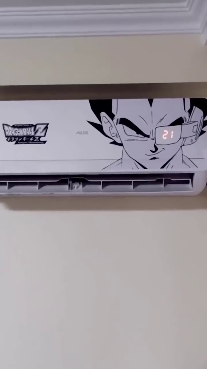 Vegeta Power Checker Air Conditioner Sticker