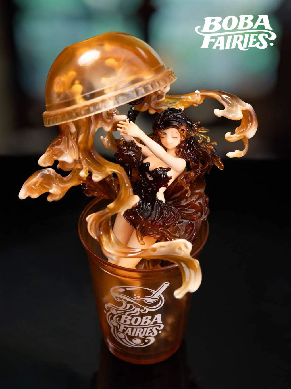 WeArtDoing Boba Fairies Brown Sugar & Lemonade Resin Statue (pre-order)