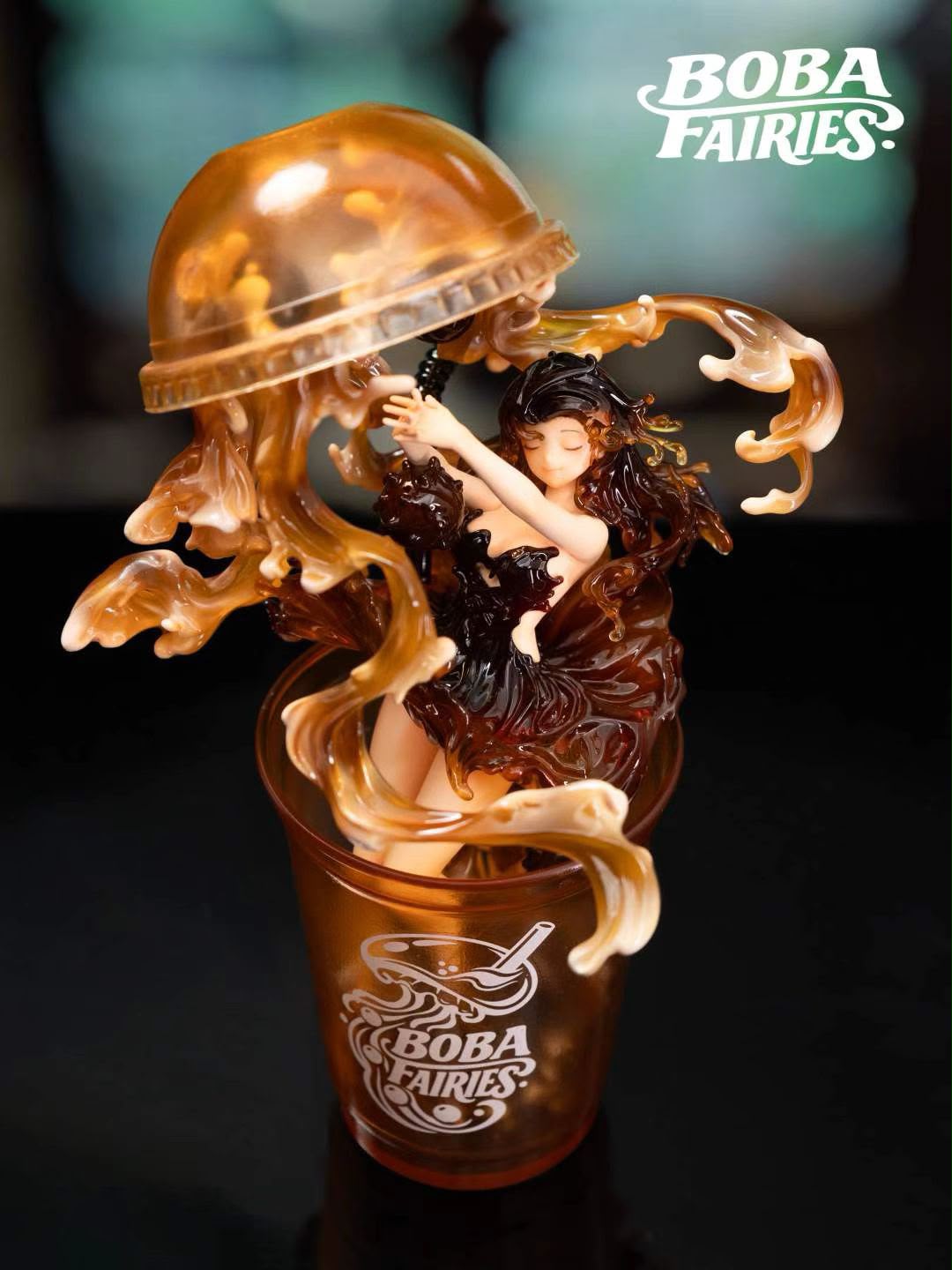WeArtDoing Boba Fairies Brown Sugar & Lemonade Resin Statue (pre-order)